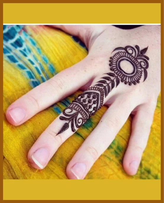 Rounded Netting Singal Finger Simple Mehndi Design Forback Hand Rounded Netting Singal Finger Simple Mehndi Design Forback Hand
